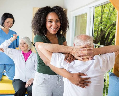 Physical Therapists with patients Physical Therapists with patients